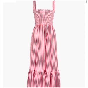 hill house margot dress blue floral block stripe The Margot Dress